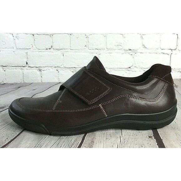 Ecco Women's Loafers Slip On Shoes Brown One Strap Leather Size 39 ( 8-8,5) - Picture 1 of 12